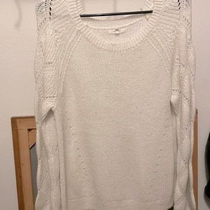 White knit sweater